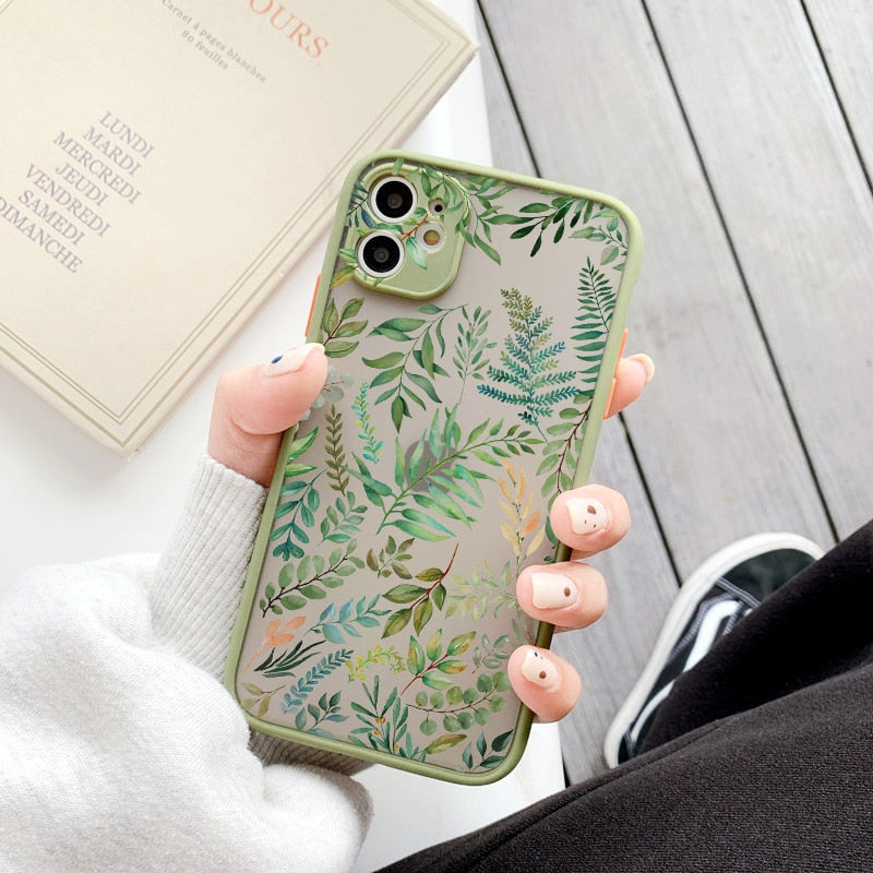 Tropical Leaves & Flowers iPhone Case